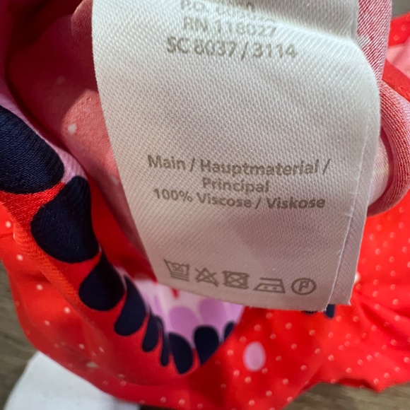 Boden Women's Armelle Red Dot Blouse, 3/4 Length Sleeve, Mock Neck, Size 2 - Picture 13 of 14